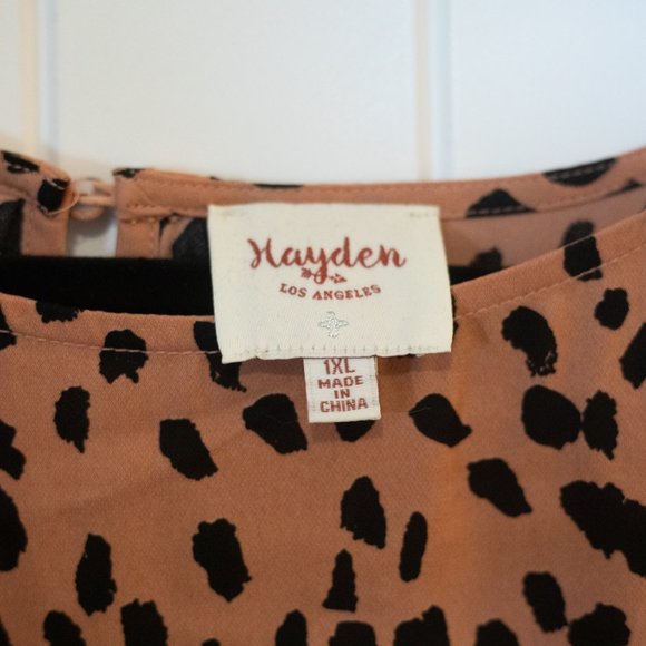 Hayden Los Angeles dot asymmetrical swing dress - Picture 4 of 7